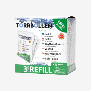 Torrbollen Fugtfjerner - Affugter, Refill 3x450g - Fresh